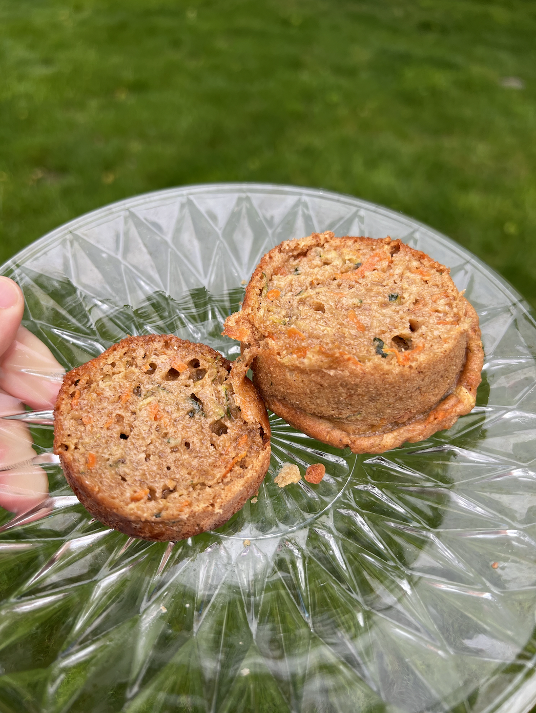 Carrot Zucchini Muffins with coconut oil