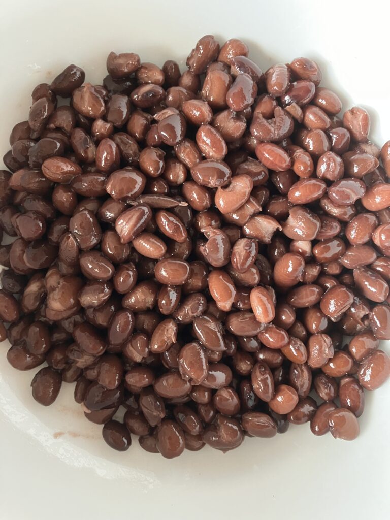 Rinsed black beans