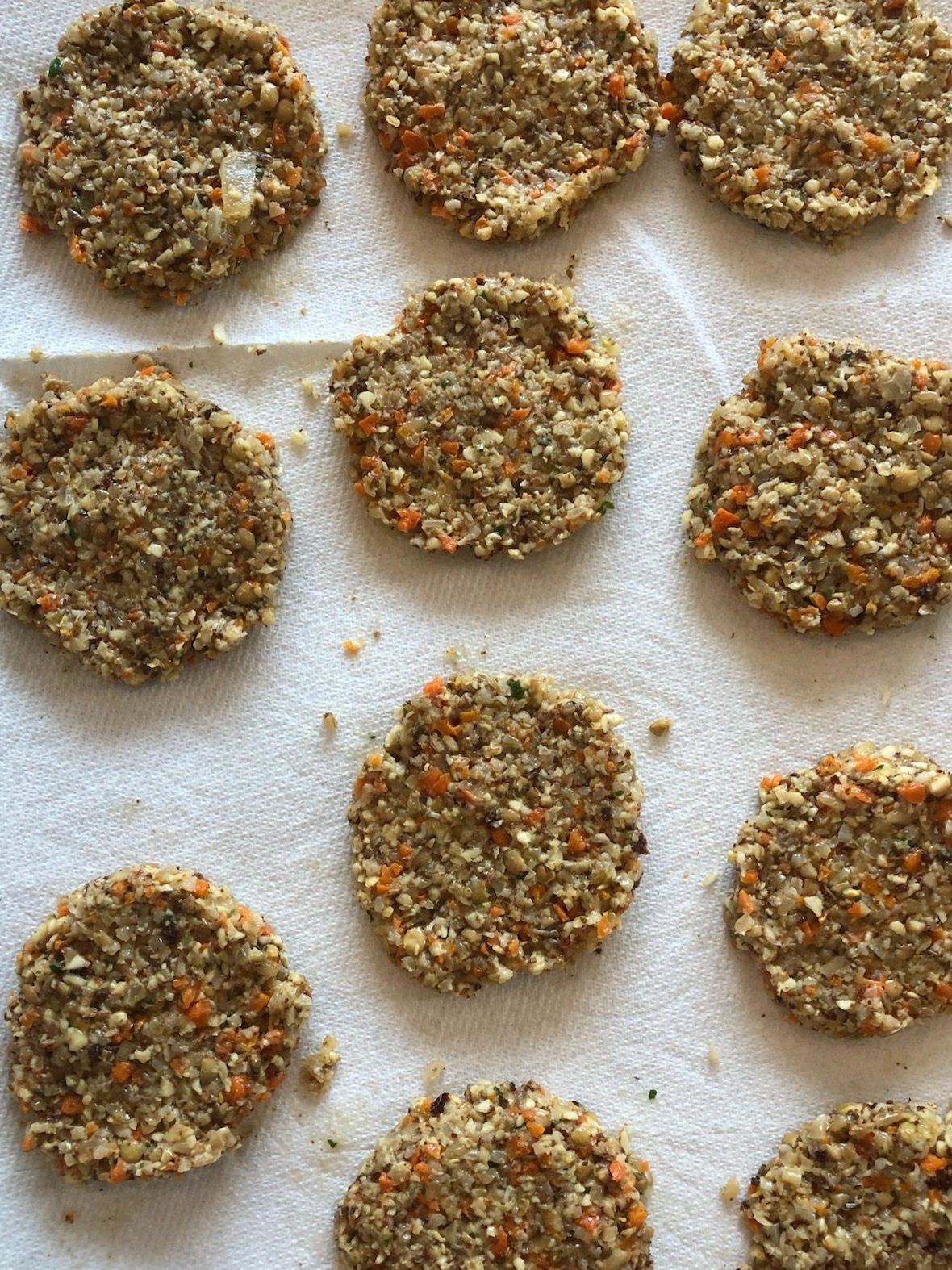 Raw Sprouted Lentil patties