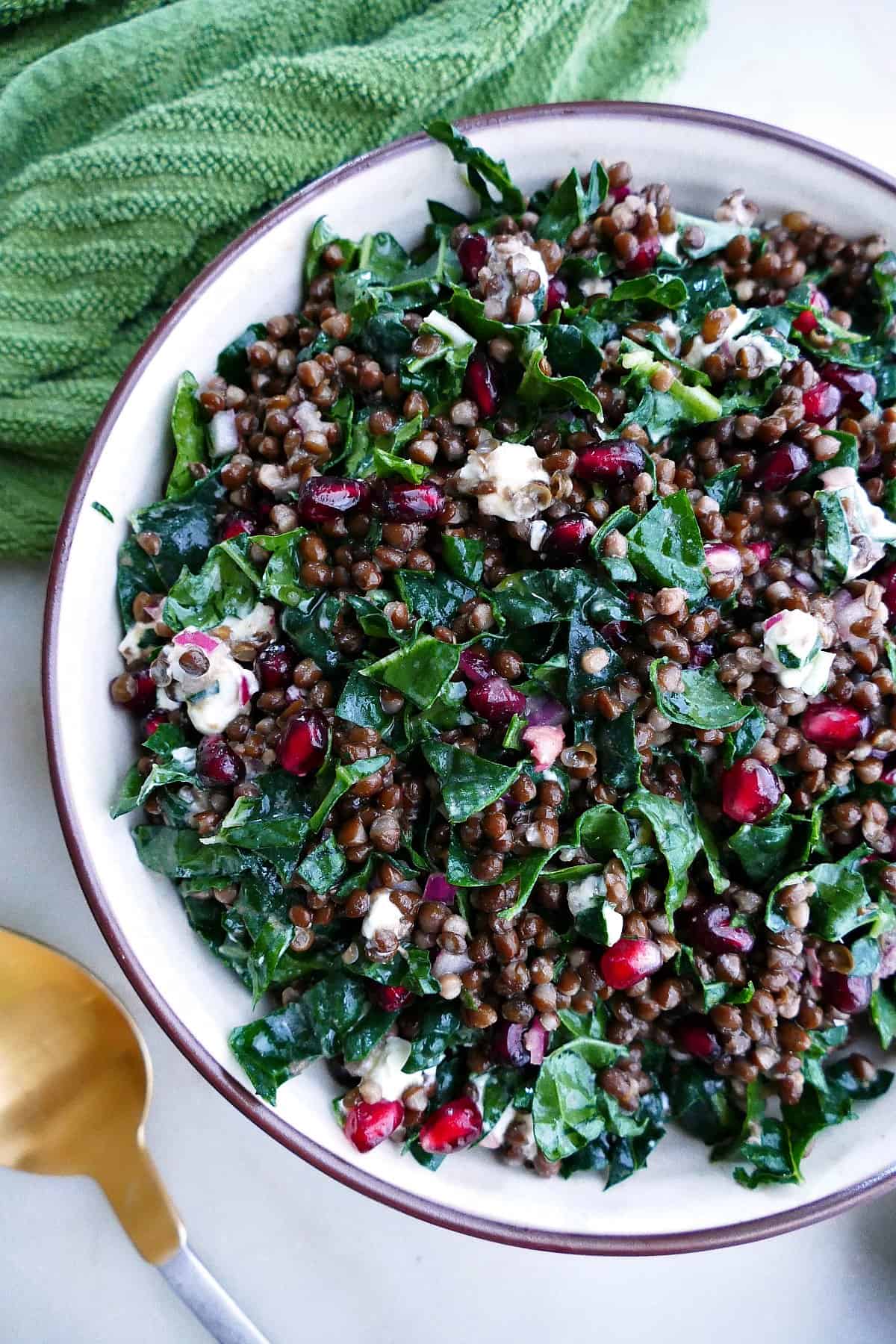 cold lentil salad