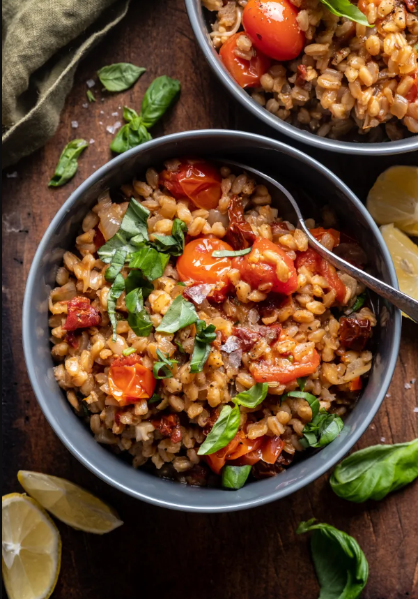 One-Pot Sun Dried Tomato Farro
From WanderingChickpea.com