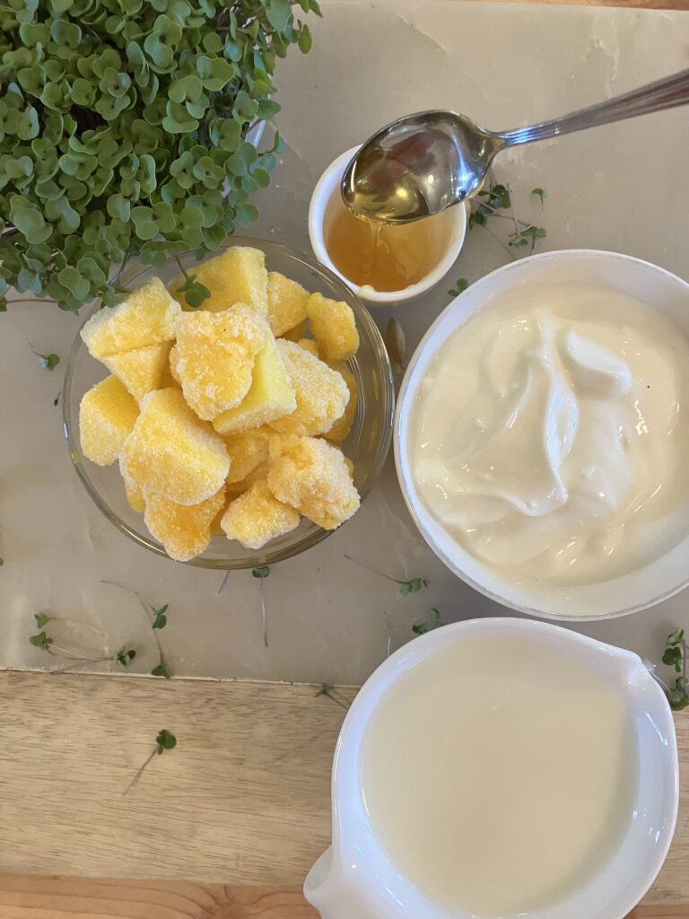 Micro Kale Mango Lassi Ingredients