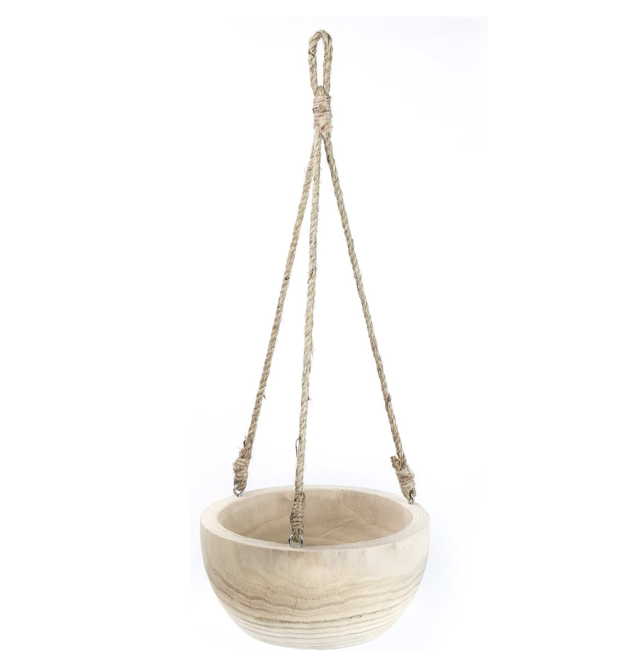 Large Wooden Hanging Planter